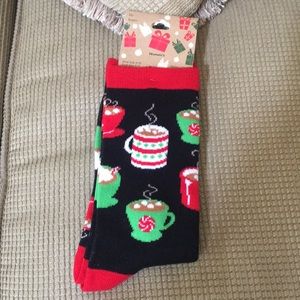 K Bell hot cocoa Christmas socks